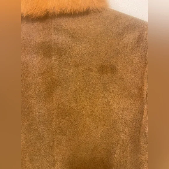 Adler Collection Vintage Leather Coat with Fur Collar Size M  Pre-Loved - Picture 6 of 12